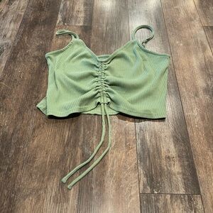 O’Neill Green Ruched Crop Top